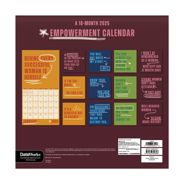 Trends International Empowerment 2025 12 x 12 Wall Calendar w eBay
