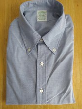 NWOT Brooks Brothers Blue Supima Cotton Button Down 16.5-32 Milano MSRP 140