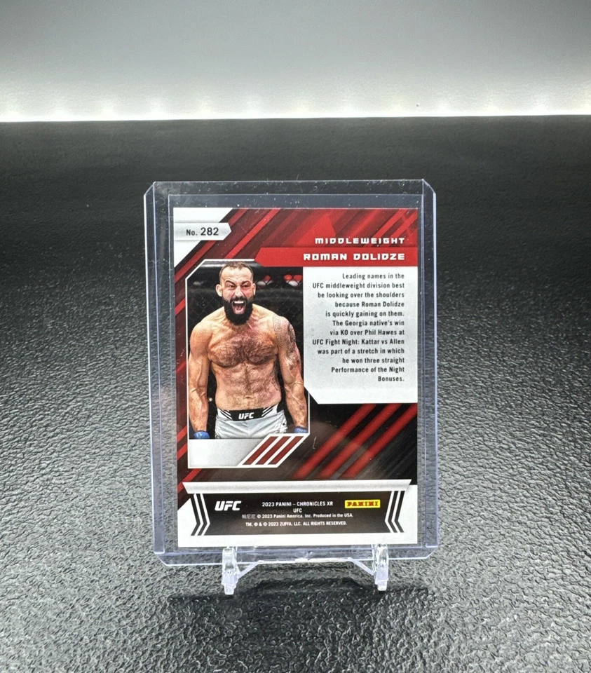 2023 Panini UFC Chronicles Roman Dolidze XR Green 99/99 RARE - Image 2 of 3