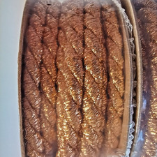 Lot of 2 NEW Gold Twisted Cord 3/8" x 6 ft 2 yds each spool VERY PRETTY