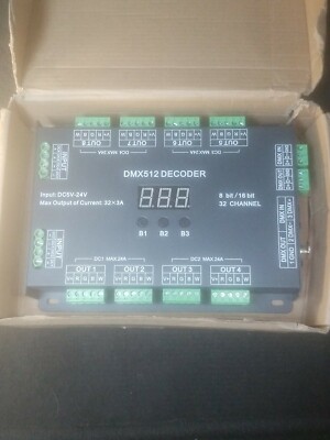 32 Channel 96A RGBW DMX 512 LED Decoder Controller DMX Dimmer DC5-24V NOB 