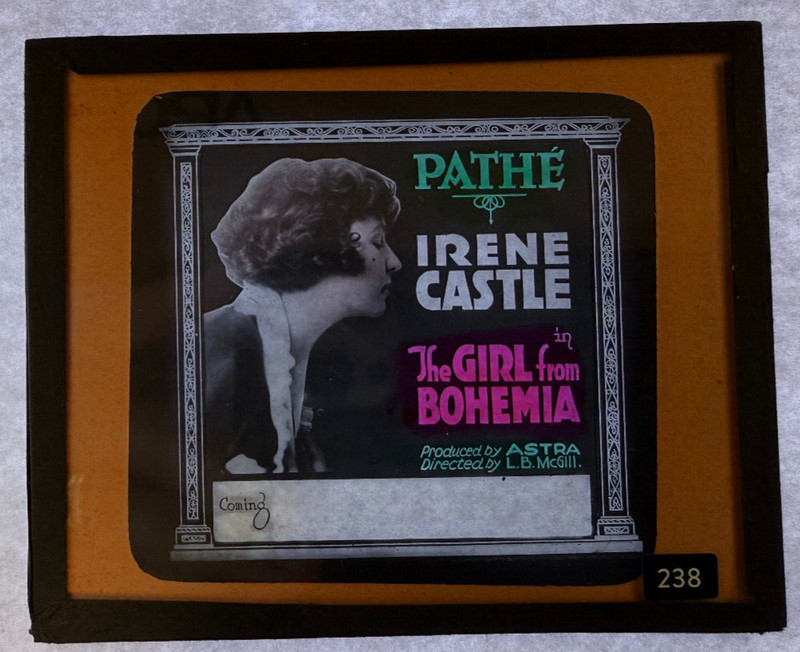 MAGIC LANTERN SLIDE MOVIE THE GIRL FROM BOHEMIA IRENE CASTLE PATHE 1919