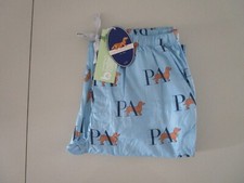 Peter Alexander Men's Penny Sky Blue Long Cotton Classic Pyjama Pants Size M