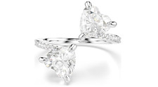 Swarovski 5705592 Anello aperto Mesmera Attract Cuore Bianco Taglia 50