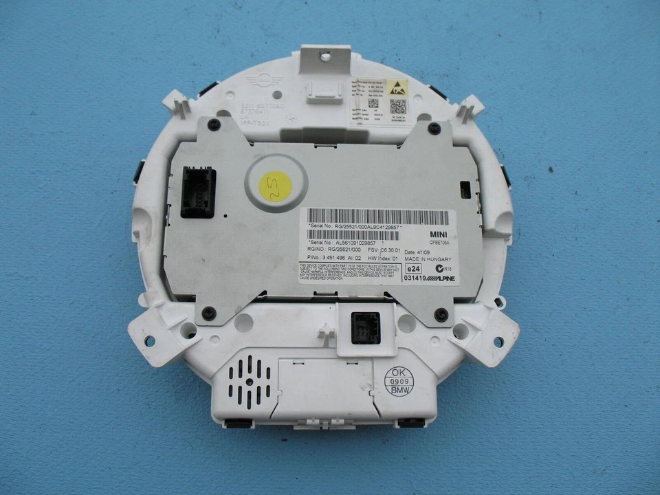 2007-2015 MINI COOPER MPH INSTRUMENT SPEEDOMETER CLUSTER NAVIGATION SYSTEM USED - Изображение 3 из 4