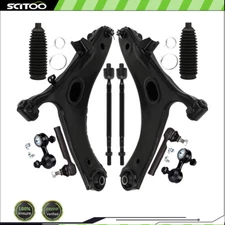 For Subaru Forester 10x Control Arm w Ball Joints Tie Rod End Sway Bar End Link