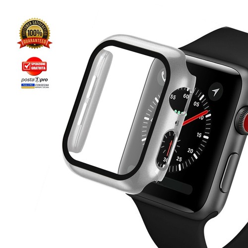 Cover Compatibile Con Apple Watch 1/2/3/4/5/6/SE 38/40/42/44 MM Vetro  Silver | eBay