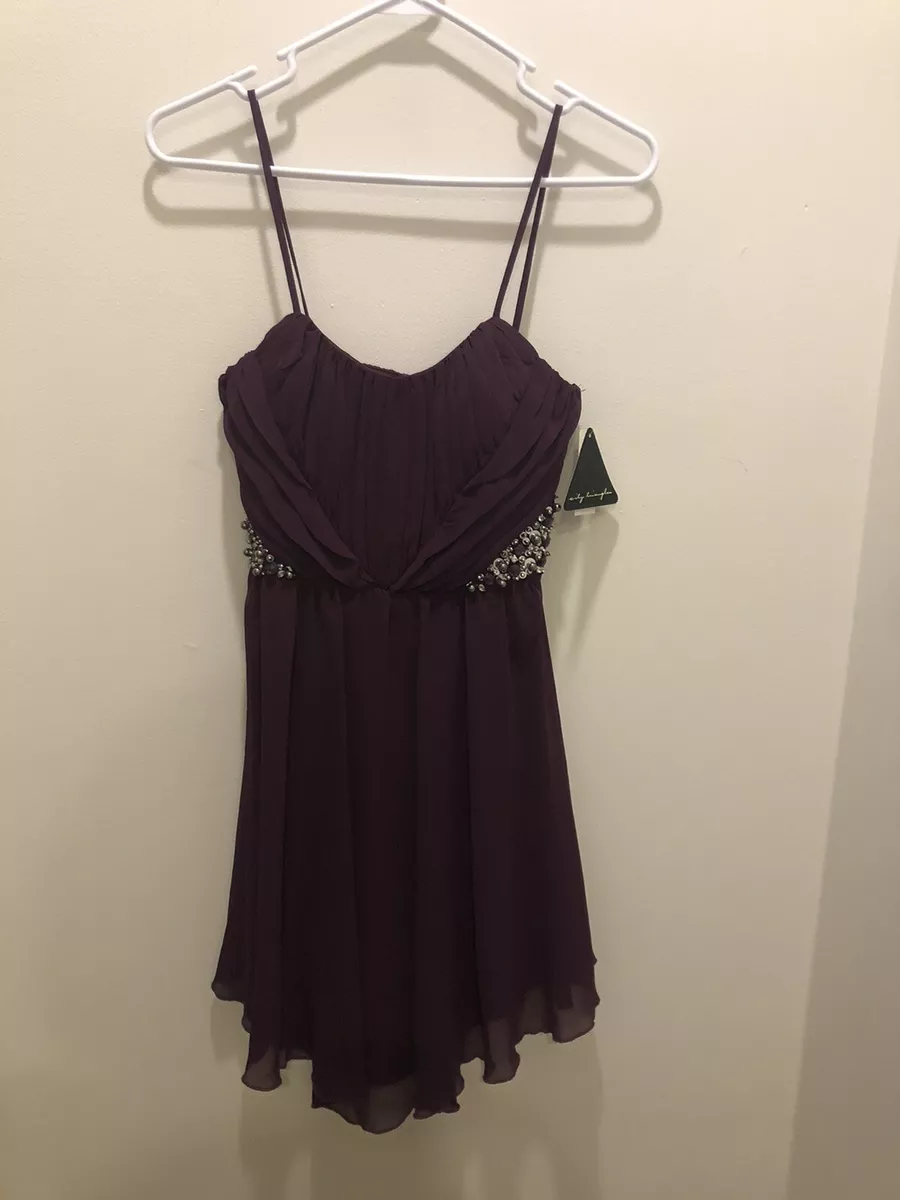 Plum homecoming cheap dress
