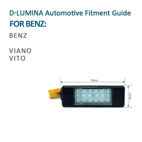 D-Lumina LED licencia/matrícula lámparas Mercedes VIANO VITO - Imagen 6 de 6