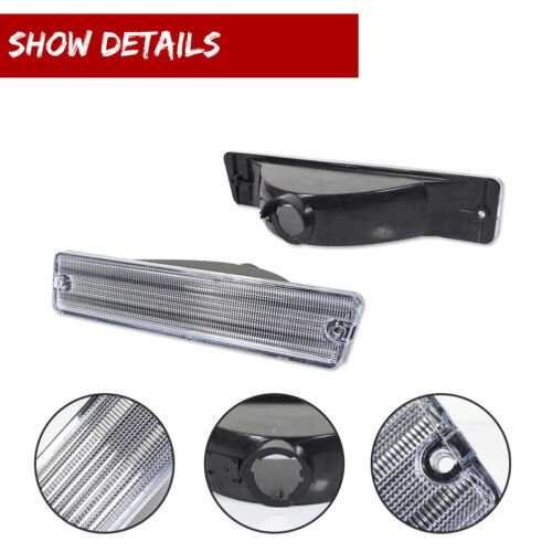 2x Clear Front Bumper Parking Signal Lights For 81-88 Oldsmobile Cutlass Supreme - Picture 3 of 8