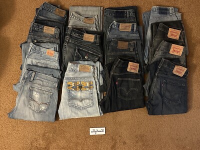 Lot of 15 Pairs of Jeans (Guess, Levis, Calvin Klein, Express, DKNY