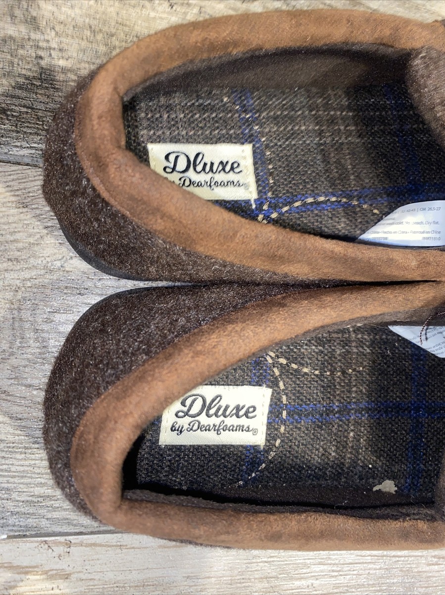 Dearfoam Mens 9-10 Brown Slip-on Slippers Loafers Shoes | eBay display picture 1