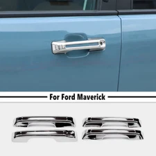 For 2022-2025 Ford Maverick ABS Chrome Outside Molding Door Handle Cover Trim 4P