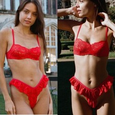 We Are HaH x Free People Hook Up Bra Blood Orange Size B 30-38 NWT
