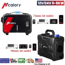 Hcalory 8KW Parking Diesel Heater 12V W/ bluetooth & Adapter 90mm Air outlet