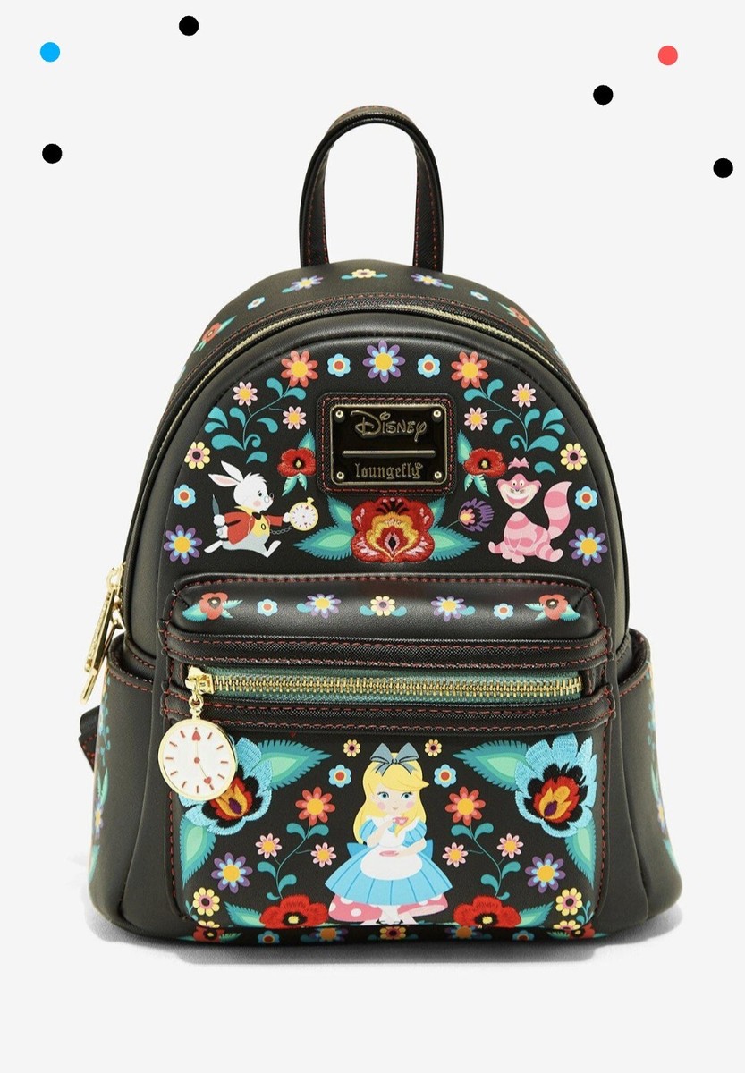 Loungefly Disney Alice In Wonderland Floral Mini Briefcase Backpack Alice in Wonderland Floral Mini Backpack | Loungefly main image 4