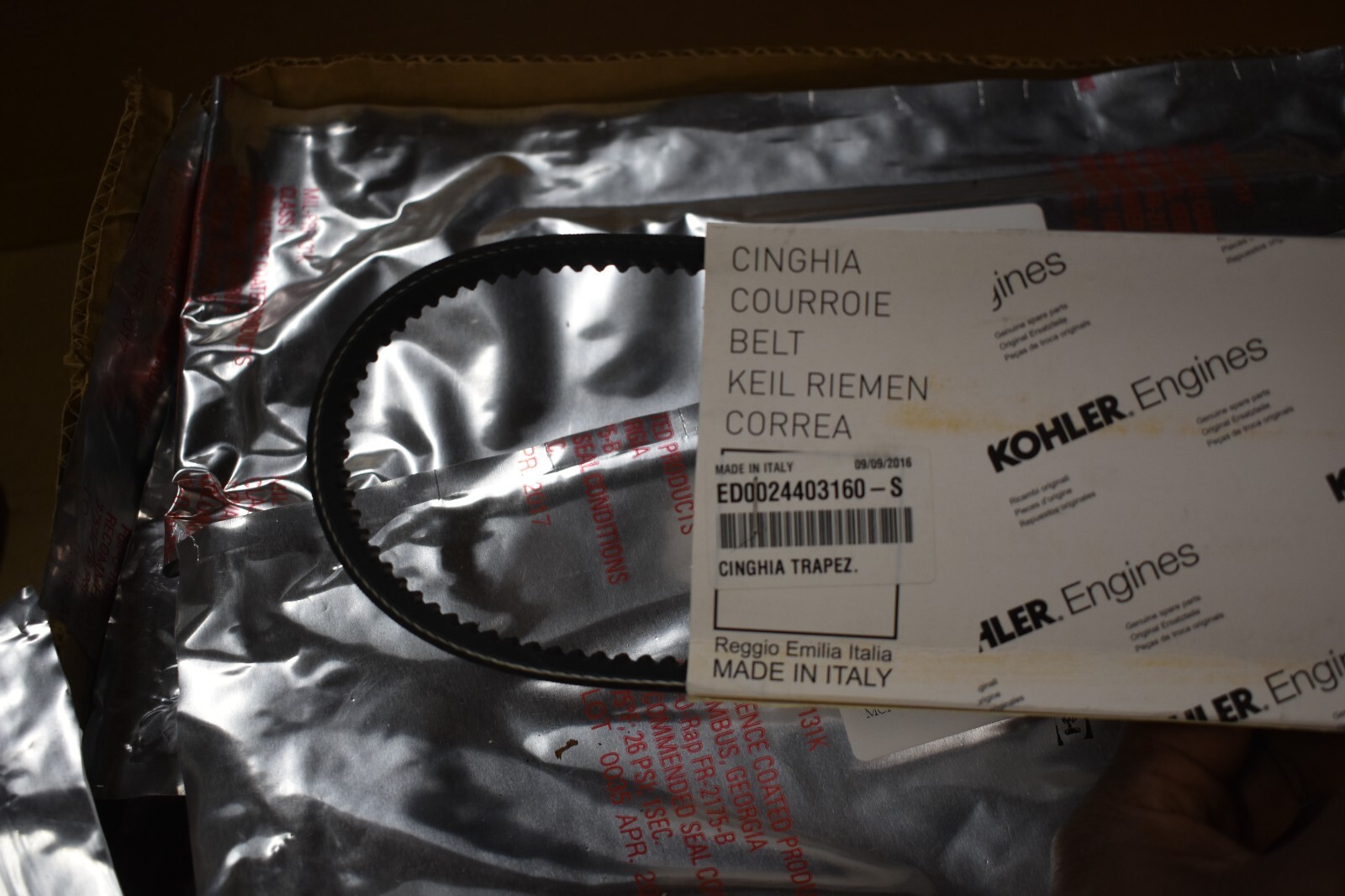 NEW GENUINE 11860 KOHLER ENGINE ED0024403160-S V-BELT LOT OF 23 | eBay