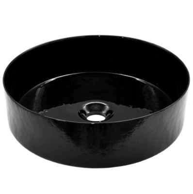 Native Trails Murano 16'' Circular Glass Vessel Bathroom Sink - MG1616-AS
