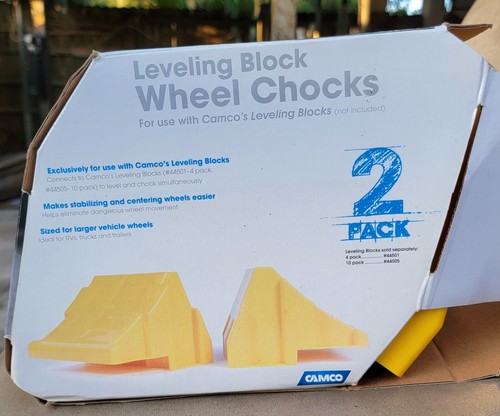 Leveling Block Wheel Chock 2 Pack RV Truck Trailer Tire Stabilizer Plastic - Bild 2 von 6