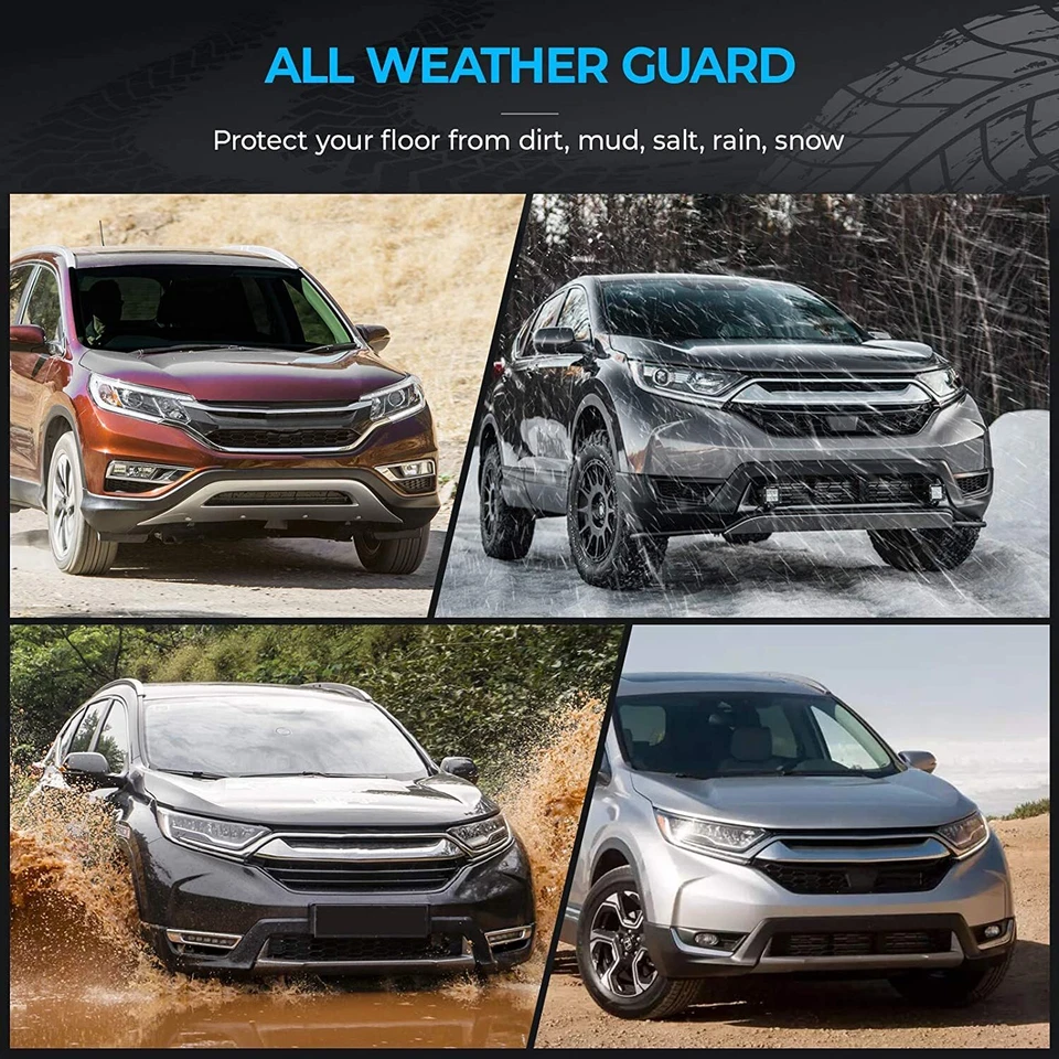 For Honda CRV CR-V 2007-2011 TPE Floor Liners - Custom Fit All Weather - Image 2 of 4