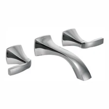 MOEN Voss Wall Mount 2-Handle Low-Arc Lavatory Faucet Trim Kit in Chrome