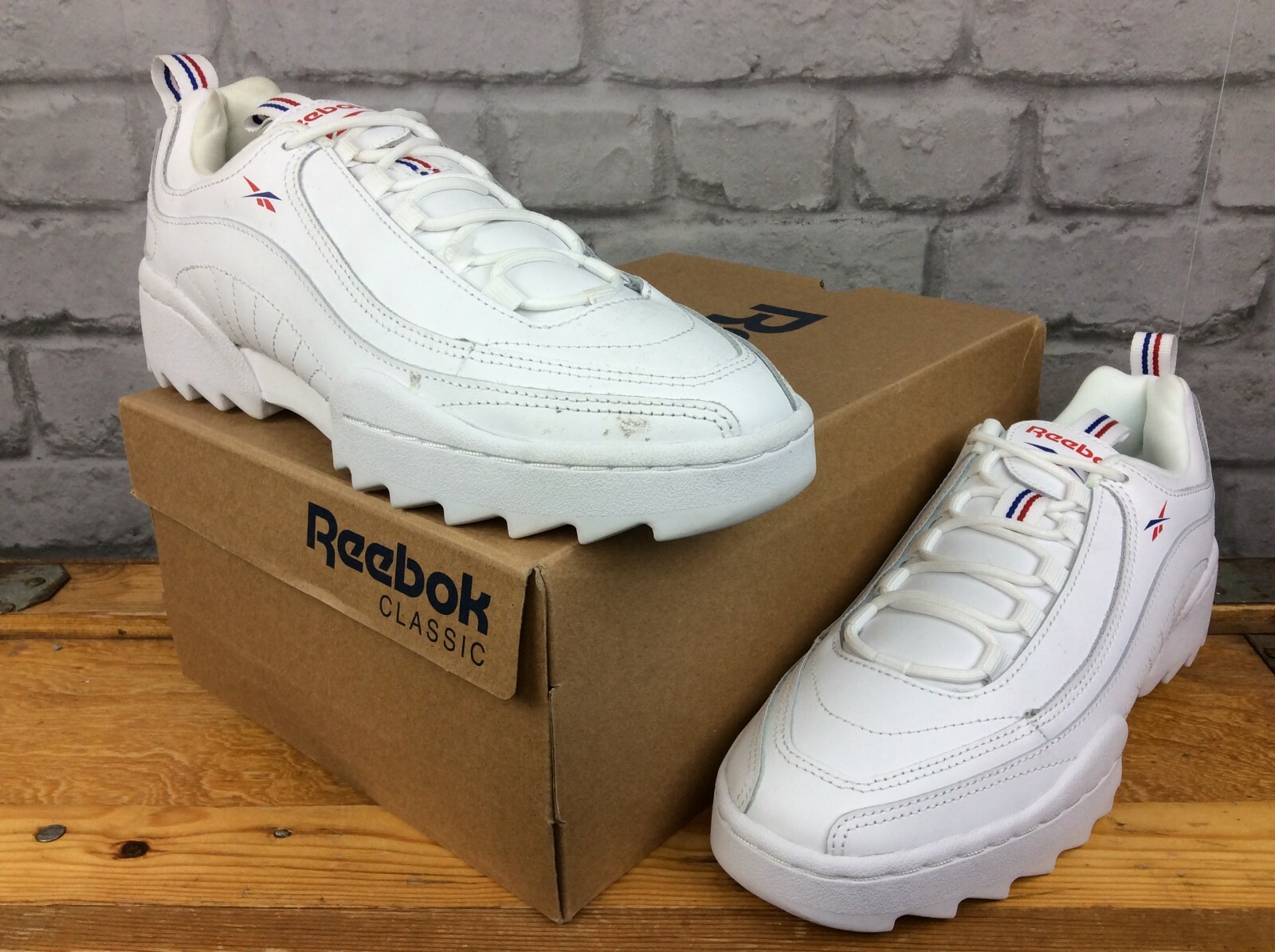 REEBOK UK 5 EU 37.5 RIVYX RIPPLE WHITE RED BLUE TRAINERS RRP Â£70 CHILDRENS  LG | eBay