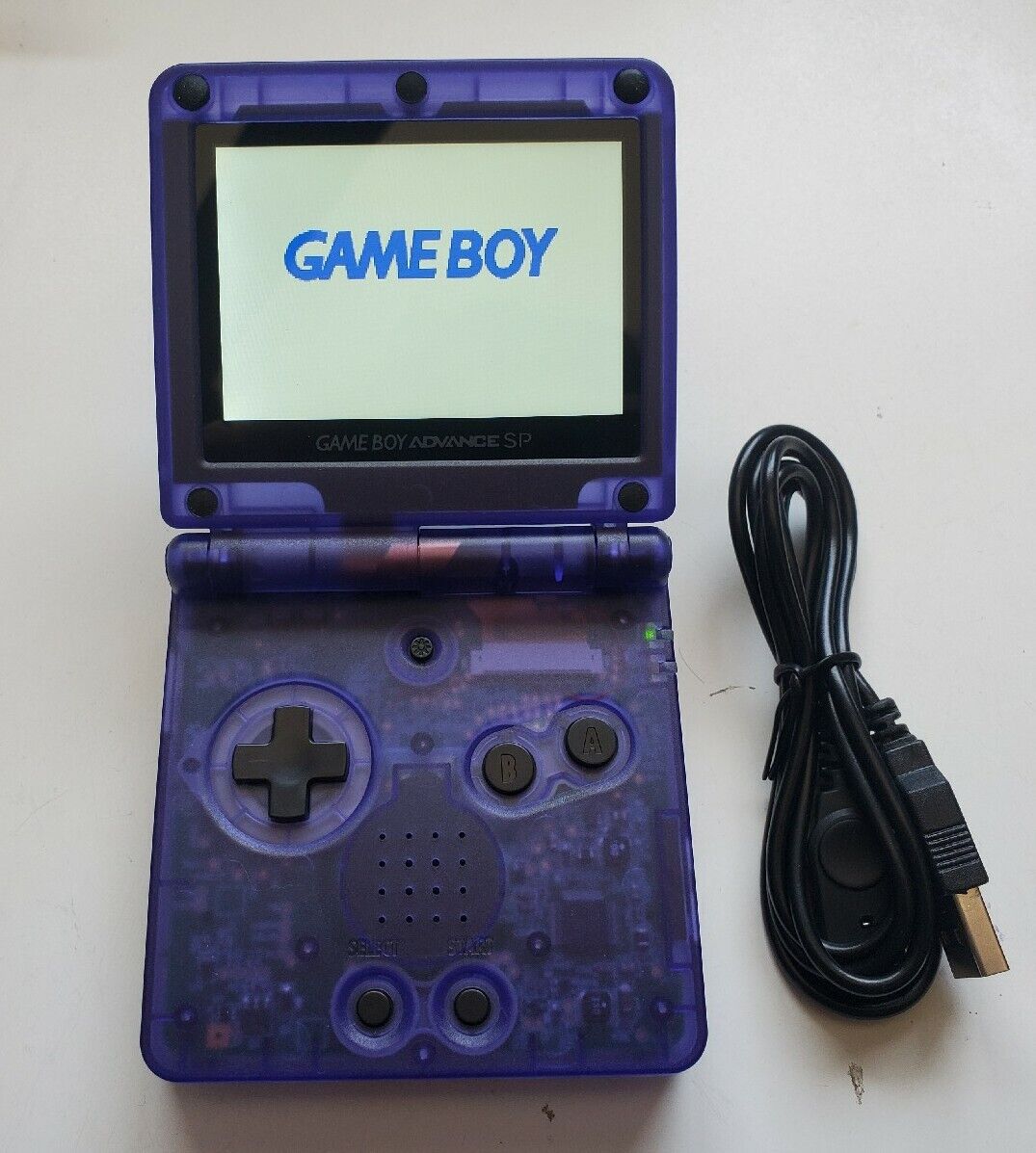 Nintendo Game Boy Advance GBA SP Transparent Clear Purple 