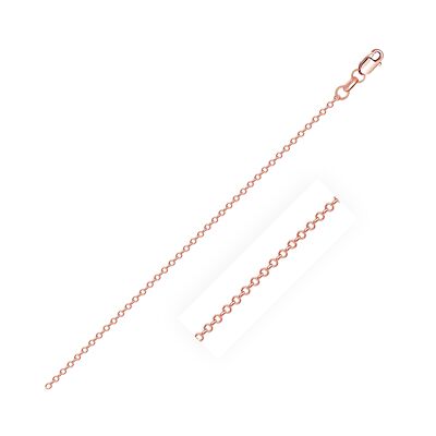 Diamantgeschliffene Kabelgliederkette in Roségold (0,87 mm)
