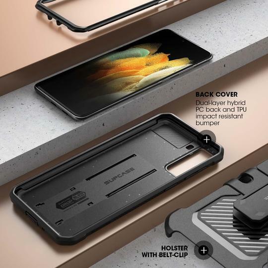 Per Samsung Galaxy S21 Ultra 5G Custodia (versione 2021) SUPCASE UB Pro Cavalletto Per Fondina Robusto A Doppio Strato Per Tutto Il Corpo Con Slot Per Penna S