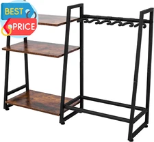 Multi-Guitar and Amp Stand, Guitar Rack for 4 to 6 Guitars, Adjustable, Finish F