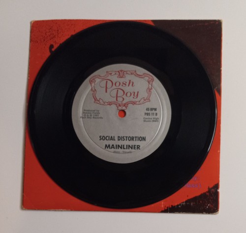 Social Distortion - Mainliner/Playpen ( 7" Vinyl Single, 1981) Posh Boy Records - Imagen 3 de 4