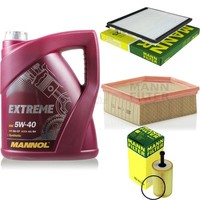 MANN-FILTER Inspektionspaket 5L Mannol Extreme 5W-40 FüR CitroëN Berlingo 1.6