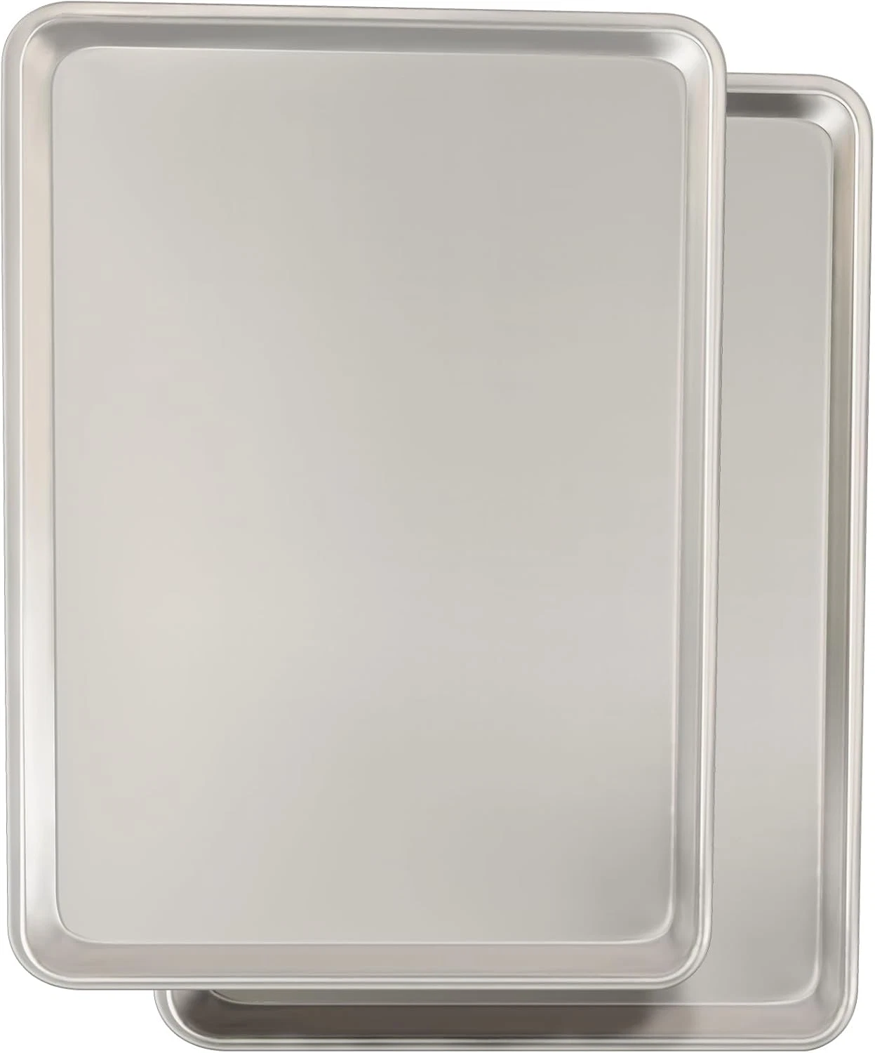 Commercial Quality Baking Sheet Pan Set, Natural Aluminum Cookie Sheet, Warp Re