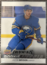 2021-22 Upper Deck Credentials Jacob Bryson - Sabres #RA-43 Rookie Arrivals RC