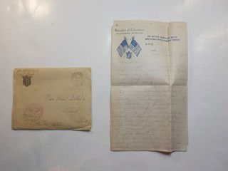 WW1 Letter 1919 Flu Raging 84th Division Camp Montoir France Albany Ohio WWI