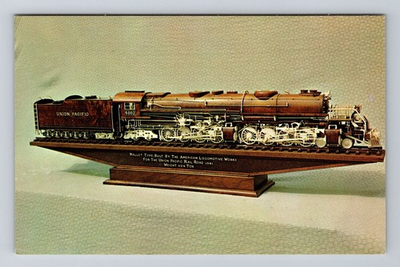#ad OH Ohio Union Pacific Model 4002 Carved from Wood Vintage Postcard $0.99