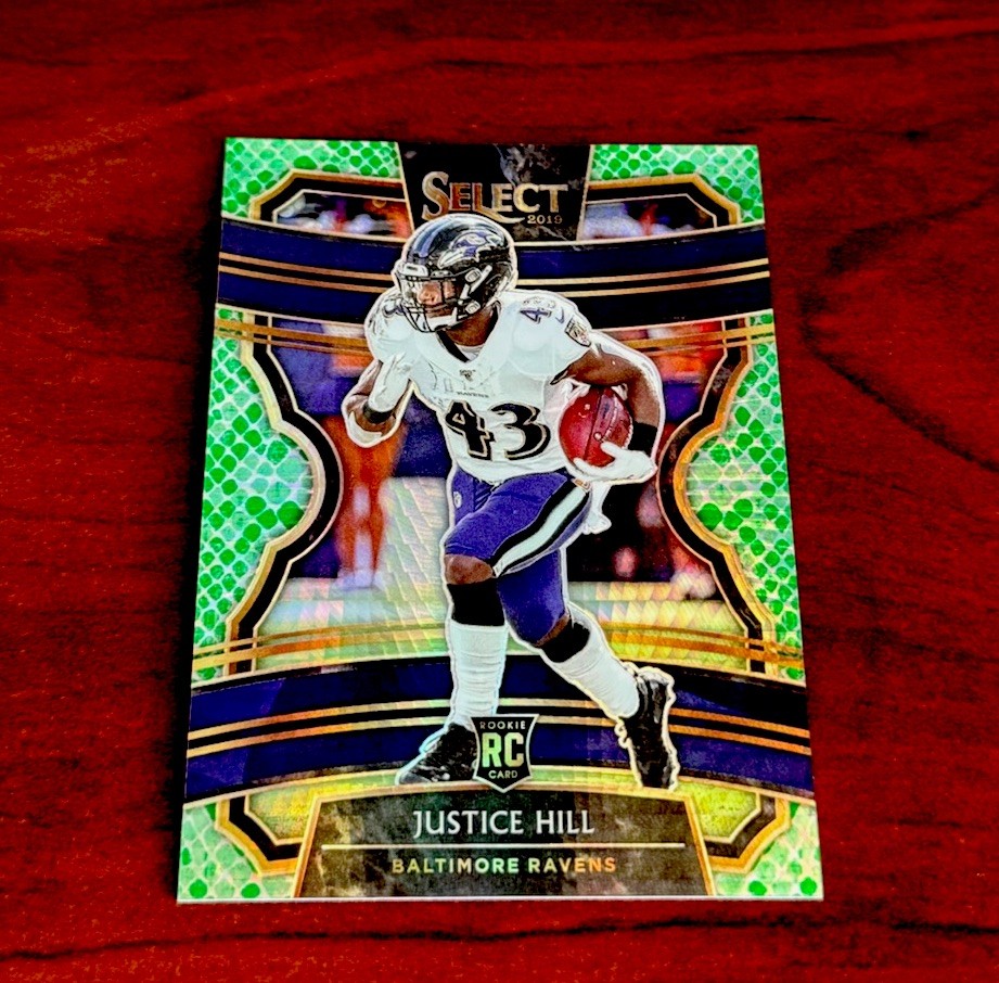 2019 Justice Hill /88 Panini Select Concourse Tmall Dragon Scale Prizm Rookie RC