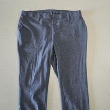 Faded Glory Charcoal Gray Stretch Pull On Pants Womens 2X 18W-20W Straight Leg
