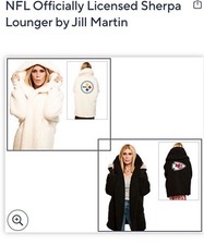 Jill Martin NFL HoodedSherpa Lounger Vikings Ivory Officially Licensed