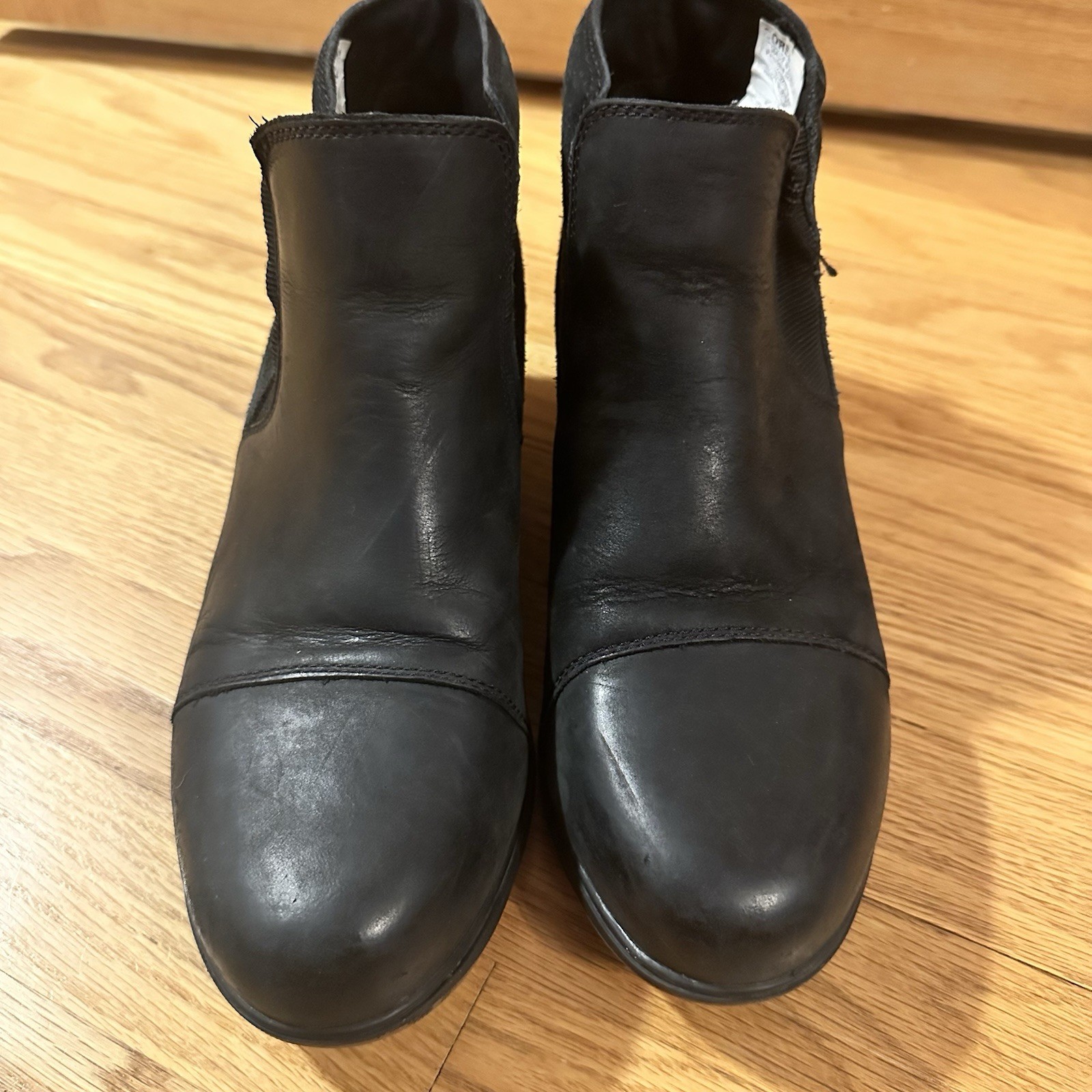 Sorel Evie II Black Leather Waterproof Chelsea Boots - Women's US 9.5 Slip On