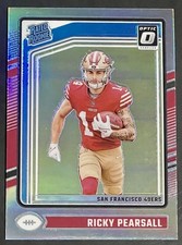 2024 Panini Donruss Optic Ricky Pearsall Rated Rookie Holo Prizm RC #284 49ers