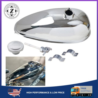 #ad #ad 4L Gas Fuel Bright Silver Coating Fuel Tank For 80cc 66cc 49cc Motorized Bicycle $45.59