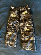 Faded Glory Winter/ Snow Pants Youth Unisex size Small 6-8 Black Camo