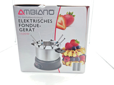 Elektrisches Fondue-Set für Ambiano  8 Gabeln 1500 W Elektro-Fondue-Gerät NEU
