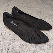 Skechers Shoes Womens 9 Cleo 2.0 Love Spell Casual Ballet Flats 158343 Black