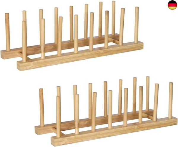 Clke 2 StüCk TellerstäNder, Plate Holder Mit 7 Slots, Tellerhalter Aus 100% K-image