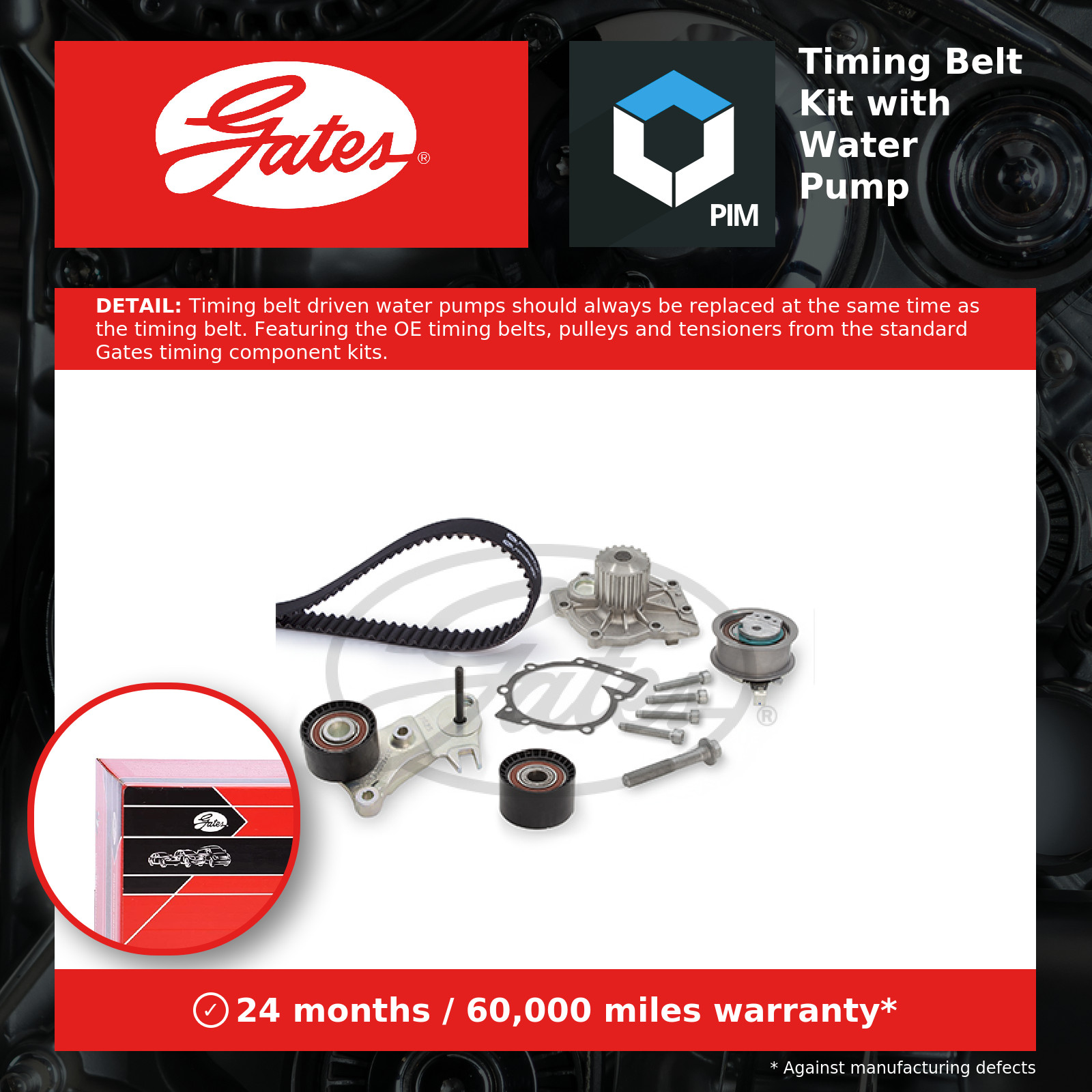 Fits GATES GATKP15686XS-1 Water Pump & Timing Belt Kit GATKP15686XS-1 ⭐UK Stock⭐ - Image 8
