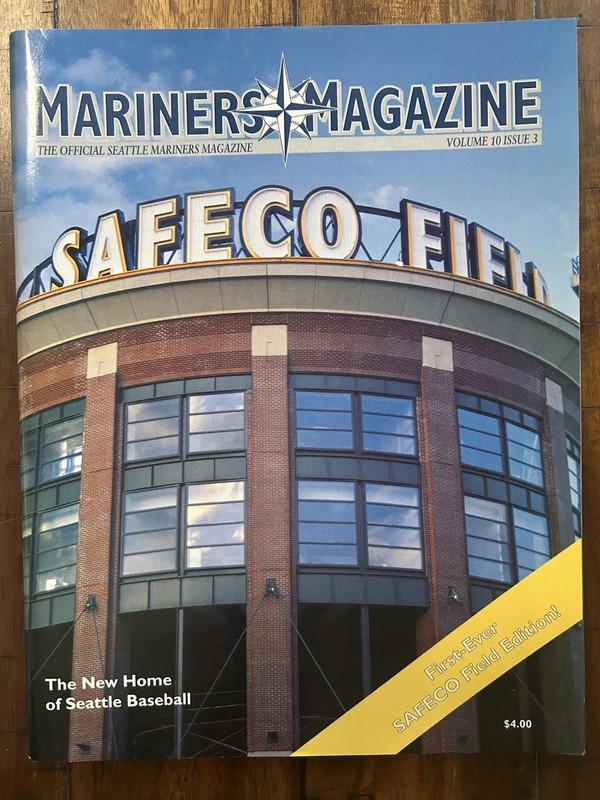 Seattle Mariners Magazine 1st edition Safeco Field Inaugural Season Game Program