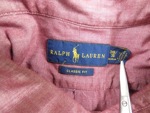 Ralph Lauren Shirt Mens 3X Big Red Broadcloth Classic Oxford Preppy Button Down - Picture 11 of 13