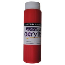 Image of Daler Rowney 123500500 Graduate Acrylic Paint 500ml Cadmium Red Hue